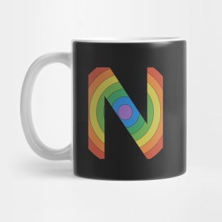 Retro Rainbow 'N' Sticker Mug